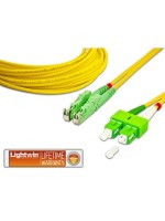 Lightwin LWL Duplex patch cable, Singlemode, 9/125æm, E2000/APC - SC/APC, OS2, 10.0m