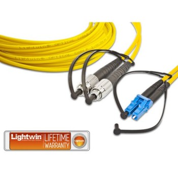 Lightwin LWL HQ Duplex patch cable, 2m, Singlemode 9/125µm, FC-LC, OS2