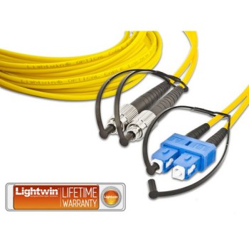 Lightwin LWL HQ Duplex patch cable, 2m, Singlemode 9/125æm, FC-SC, OS2