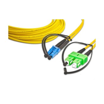 Lightwin LWL HQ Duplex patch cable, 10m, Singlemode 9/125µm, LC-SC/APC, OS2
