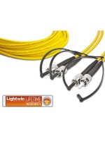Lightwin LWL HQ Duplex Patchkabel, 2m, Singlemode 9/125æm, ST-ST, OS2