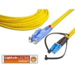 Lightwin Câble patch à fibre optique E2000-LC, Singlemode, Duplex, 2m