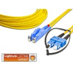 Lightwin Câble patch à fibre optique E2000-SC, Singlemode, Duplex, 1m