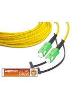 Lightwin LWL HQ Simplex patch cable, 1m, Singlemode 9/125æm, SC/APC-SC/APC, OS2