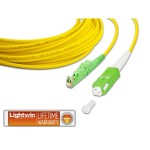 Lightwin Câble patch à fibre optique E2000/APC-SC/APC, Singlemode, Simplex, 1m