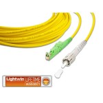 Lightwin Câble patch à fibre optique E2000/APC-ST, Singlemode, Simplex, 1m