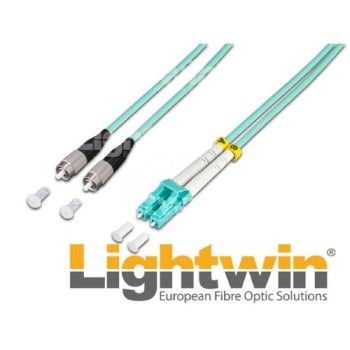 Lightwin LWL Duplex Patchkabel, 10Gbps, Multimode 50/125æm, FC-LC, 3.0m OM3 Lightwin LWL Duplex Patchkabel, 10Gbps, Multimode 50/125æm, FC-LC, 3.0m OM3