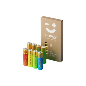 Linogy Batterie Batteries rechargeables au lithium Linogy AA 2400 mAh, 8 Pièce/s Linogy Batterie Batteries rechargeables au lithium Linogy AA 2400 mAh, 8 Pièce/s