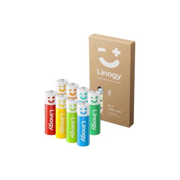 Linogy Batteries rechargeables au lithium Linogy AAA 866.67 mAh, 8 Pièce/s Linogy Batteries rechargeables au lithium Linogy AAA 866.67 mAh, 8 Pièce/s