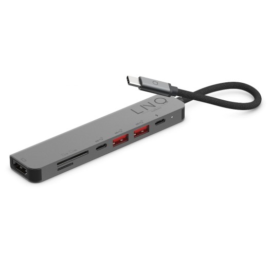 LINQ by ELEMENTS Station d'accueil 7in1 PRO USB-C Multiport Hub