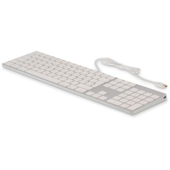 LMP USB-C Tastatur KB-1843, CH-Layout, Zahlenblock, 106 Tasten, Silber LMP USB-C Tastatur KB-1843, CH-Layout, Zahlenblock, 106 Tasten, Silber