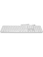 LMP USB Tastatur grosse Beschriftung, Zahlenblock, 110 Tasten, 2x USB, Alu, SI