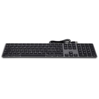LMP USB Tastatur grosse Beschriftung, Zahlenblock, 110 Tasten, 2x USB, Alu, grau LMP USB Tastatur grosse Beschriftung, Zahlenblock, 110 Tasten, 2x USB, Alu, grau