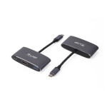 LMP USB-C 3.1 zu HDMI&USB3.0 Adapter, Aluminium Gehäuse, USB-C Laden, spacegrau