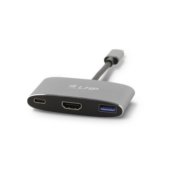 LMP USB-C 3.1 pour HDMI&USB3.0 Adapter, Aluminium Gehäuse, USB-C Laden, spacegris LMP USB-C 3.1 pour HDMI&USB3.0 Adapter, Aluminium Gehäuse, USB-C Laden, spacegris