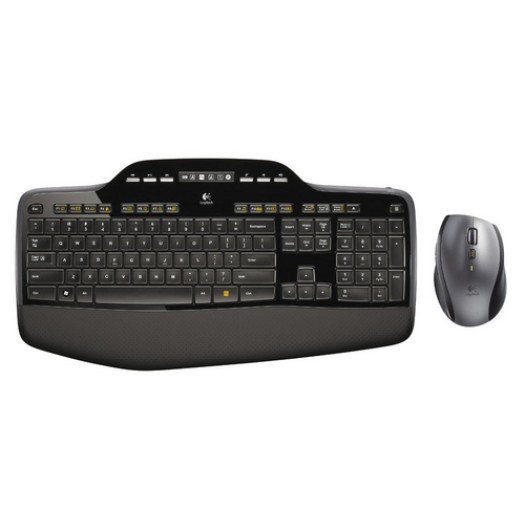 Logitech Cordless Desktop MK710, Ensemble clavier et souris avec LCD