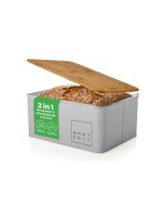 Lumaland Huche à pain Cuisine Gris/Gris clair