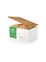 Lumaland Huche à pain Cuisine 30 x 23 x 14 cm, blanc