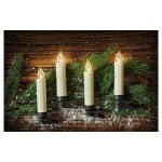 Lumix LED Baumkerze Basic 10er, Basic Mini, ivory, inkl. Fb.+ Bat.