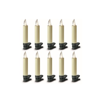 Lumix LED Baumkerze Basic 10er, Basic Mini, ivory, with Fb.+ Bat. Lumix LED Baumkerze Basic 10er, Basic Mini, ivory, with Fb.+ Bat.