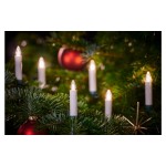 Lumix Bougie à LED pour sapin SuperLight Flame, Ivoire, set de démarrage de 12 pièces