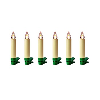 Lumix LED Baumkerrze Superlight Flame 6er, Erweiterb.Set, ivory, with Bat., exkl. Fb. Lumix LED Baumkerrze Superlight Flame 6er, Erweiterb.Set, ivory, with Bat., exkl. Fb.