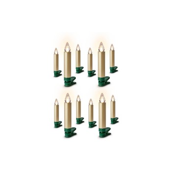 Lumix LED Baumkerze Superlight Flame 12er, StarterSet, gold, with Fb.+ Bat. Lumix LED Baumkerze Superlight Flame 12er, StarterSet, gold, with Fb.+ Bat.