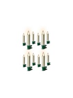 Lumix LED Baumkerze Superlight Flame 12er, StarterSet, cashmere, with Fb.+ Bat.