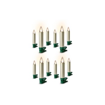 Lumix LED Baumkerze Superlight Flame 12er, StarterSet, cashmere, with Fb.+ Bat. Lumix LED Baumkerze Superlight Flame 12er, StarterSet, cashmere, with Fb.+ Bat.