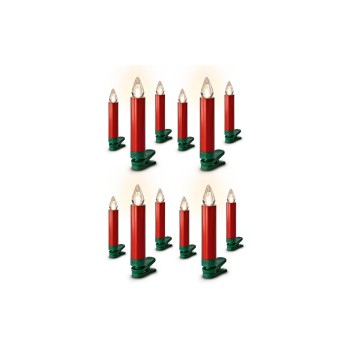 Lumix LED Baumkerze Superlight Flame 12er, StarterSet, red, with Fb.+ Bat. Lumix LED Baumkerze Superlight Flame 12er, StarterSet, red, with Fb.+ Bat.