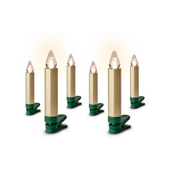 Lumix LED Baumkerze Superlight Flame 6er, Erweiterb.Set, gold, with Bat., exkl. Fb. Lumix LED Baumkerze Superlight Flame 6er, Erweiterb.Set, gold, with Bat., exkl. Fb.