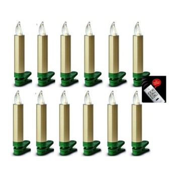 Lumix LED Baumkerze Superlight Mini 12er, StarterSet, gold H: 9cm, with Fb.+ Bat. Lumix LED Baumkerze Superlight Mini 12er, StarterSet, gold H: 9cm, with Fb.+ Bat.