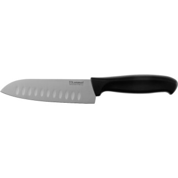 Lunasol Couteau santoku Basic 14 cm Noir
