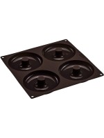 Lurch Moule de cuisson Flexi pour 4 bagels, brun