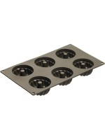 Lurch Backform Flexi Gugelhupf Mini, Silikon, 30x17.5x3.5cm, 6-fach 3x6.8cm