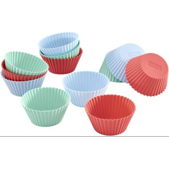 Lurch Moule à muffins Flexi 12 pièces, multicolore