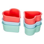 Lurch Backformen Flexi Herzen, Silikon, 6er Set