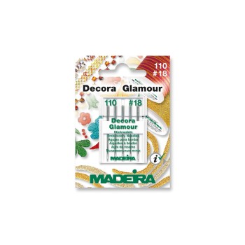 Madeira Aiguille de machine Glamour Decora 110/18 5 Pièce/s Madeira Aiguille de machine Glamour Decora 110/18 5 Pièce/s