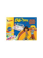 Malinos Blopens Airbrush-Stifte, Activity Center, 15 Blopens, 16 Schablonen