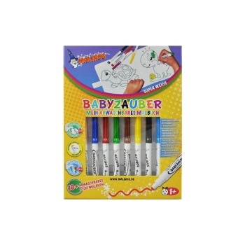 Malinos Filzstifte Babyzauber with Malbuch, 10 Stifte, for Kinder ab 1 Jahr Malinos Filzstifte Babyzauber with Malbuch, 10 Stifte, for Kinder ab 1 Jahr