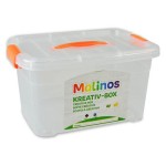 Malinos Boîte de rangement 16 l Orange/Transparent