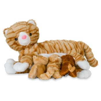 Mamanimals Mama Cat & Babys, Orange Mamanimals Mama Cat & Babys, Orange