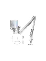 Maono Mikrofon DM40 Pro Weiss, USB, Wireless, inkl Arm, RGB, Plug & Play