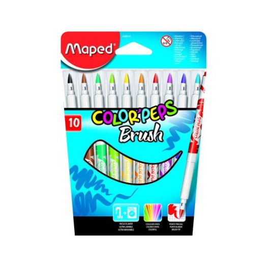 maped Feutres de coloriage Brush 10 pièces