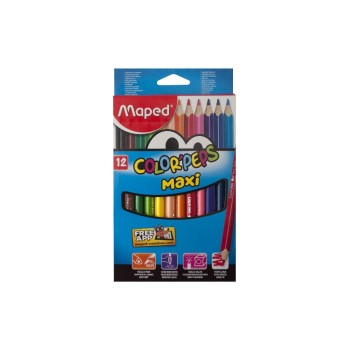 maped Crayons de couleur Color Peps Maxi 12 pièces maped Crayons de couleur Color Peps Maxi 12 pièces