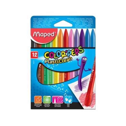maped Crayons de couleur Plasticlean 12 pièces