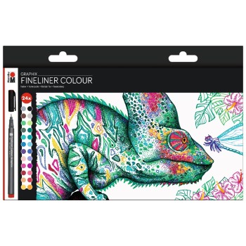Marabu Fineliner Graphix Hypnotize 0.5 mm, 24 pièces Marabu Fineliner Graphix Hypnotize 0.5 mm, 24 pièces