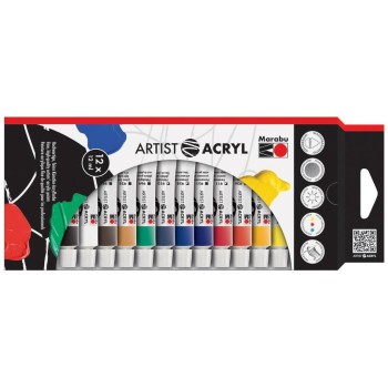 Marabu Artist Acryl 12 x 12ml, 12 Farben Marabu Artist Acryl 12 x 12ml, 12 Farben