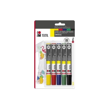 Marabu Textil Painter, 2-4 mm, 5er Blister