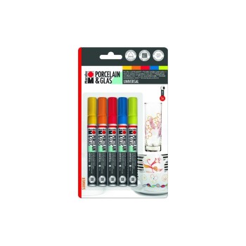 Marabu Porcelaine -und Glasmalstift 5 pièces Marabu Porcelaine -und Glasmalstift 5 pièces